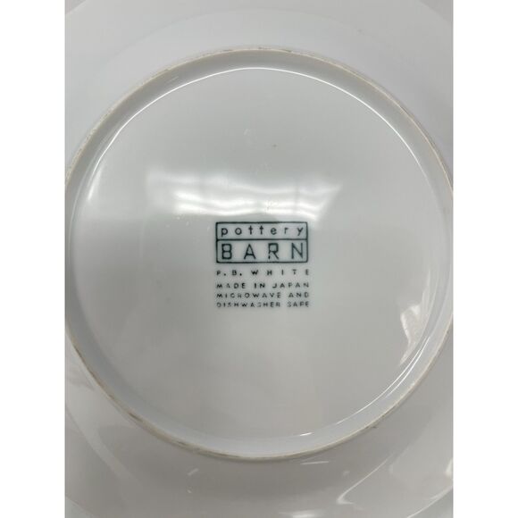Pottery Barn PB White Porcelain Salad Plate 8.25” Diameter Japan - Picture 4 of 6